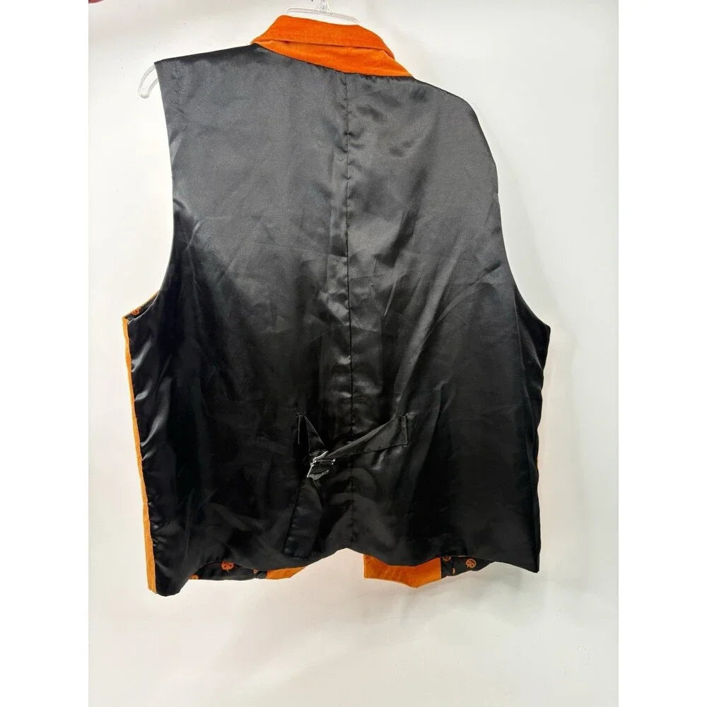 Spirit Halloween Orange Pumpkin Lined Vest Adult L/XL Halloween Costume